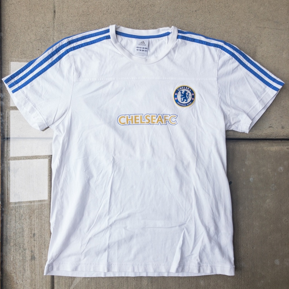 Chelsea FC Adidas T Shirt Jersey Football Soccer Boy’s Large